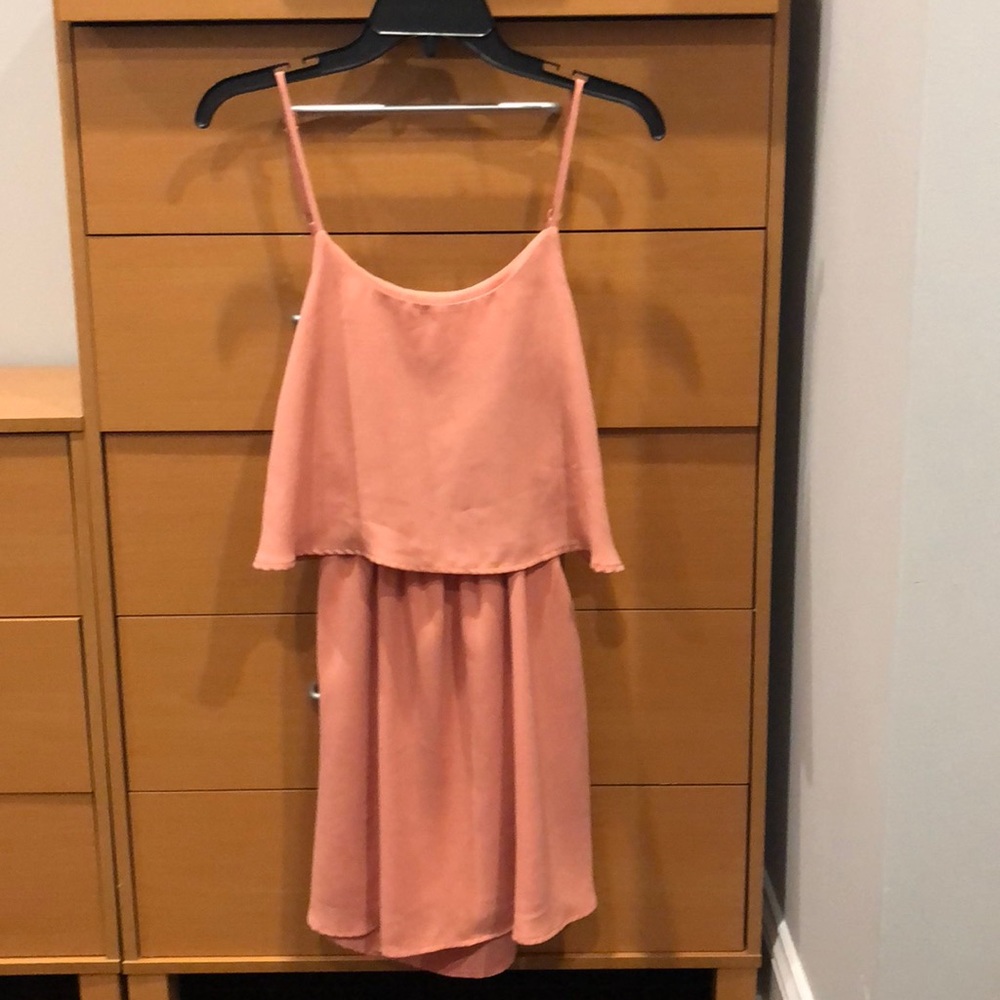 Open back pink dress